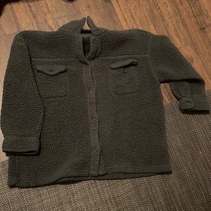 32 Heat Fuzzy Dark Green Coat xxlarge